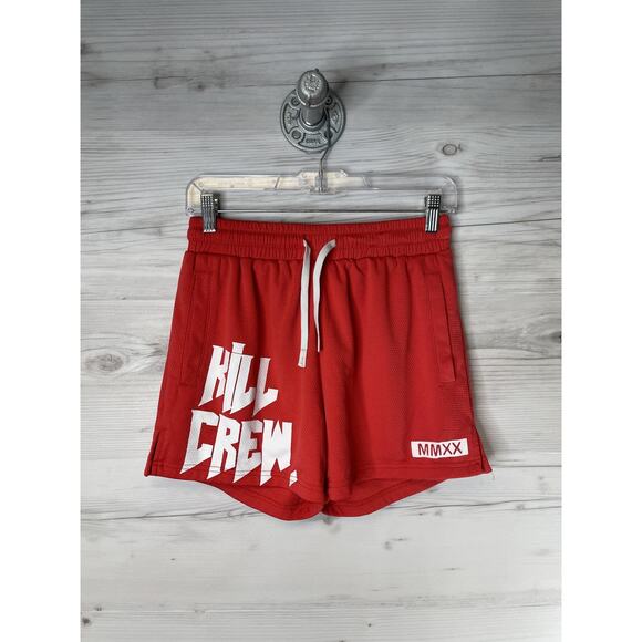 Kill Crew Shorts Mens Medium Red Mesh Gym Athletic Drawstring MMXX Pockets - Picture 1 of 10